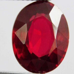 6.15 Ct Natural Mozambique Dark Red Ruby Oval Cut Certified